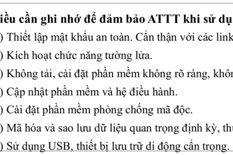 Kỹ năng cơ bản đảm bảo an toàn thông tin – bảo đảm an toàn khi sử dụng máy tính